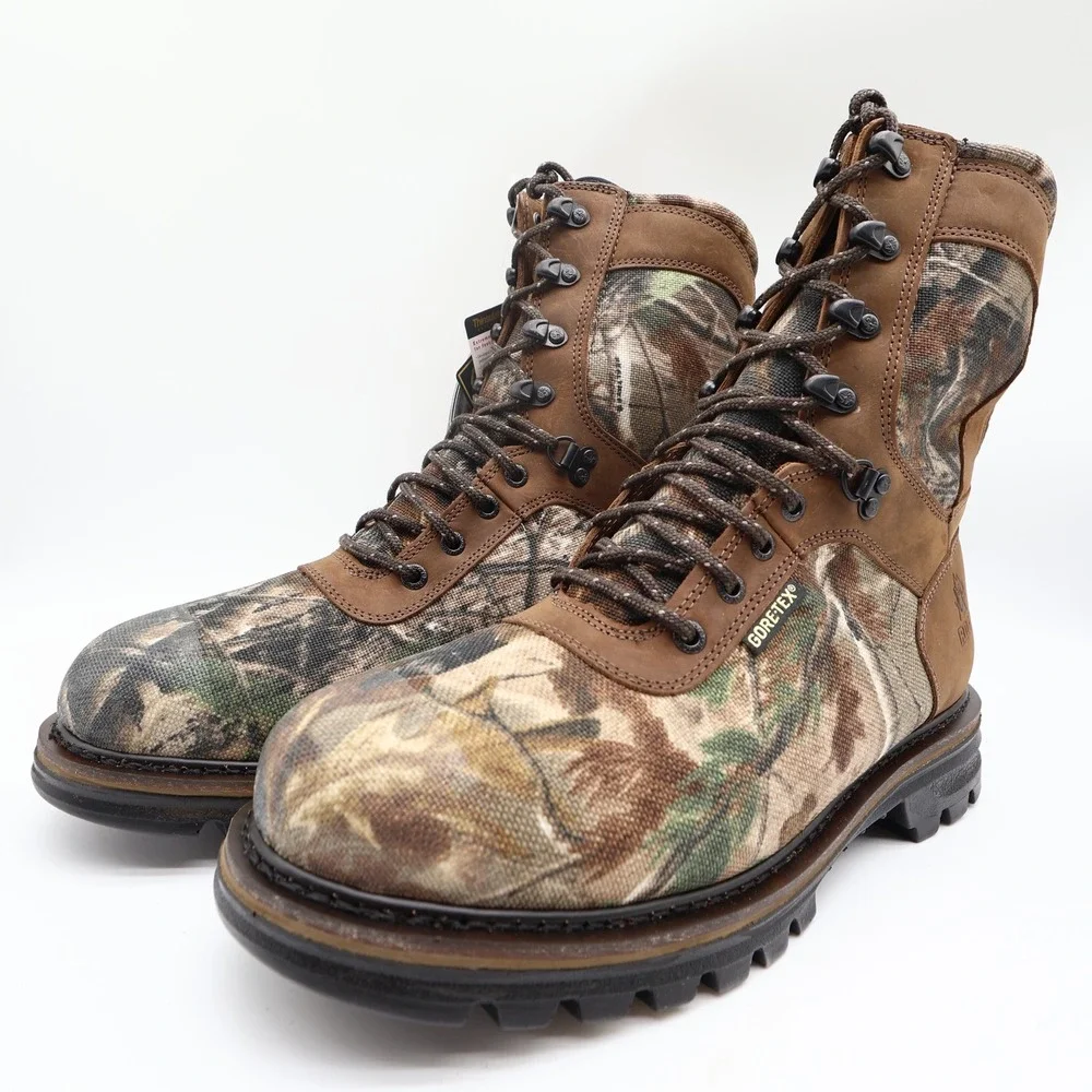Rocky 9128 CornStalker Hunting Boots Mens 10M Camo Leather Gore-Tex New